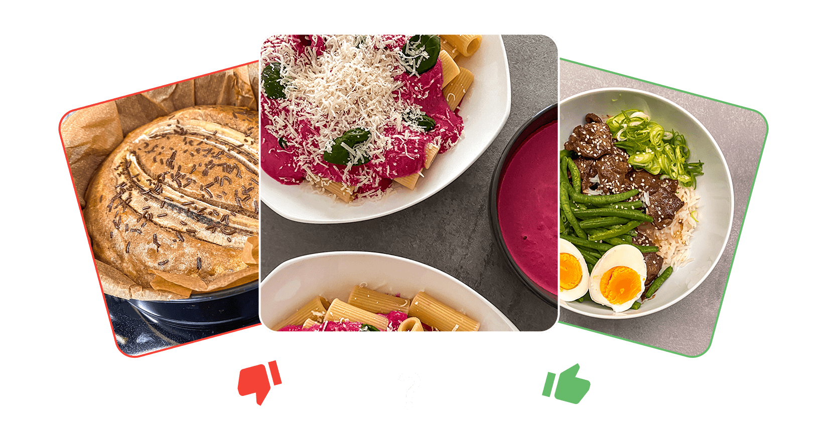 Swipe to Like and Dislike Recipe Suggestions