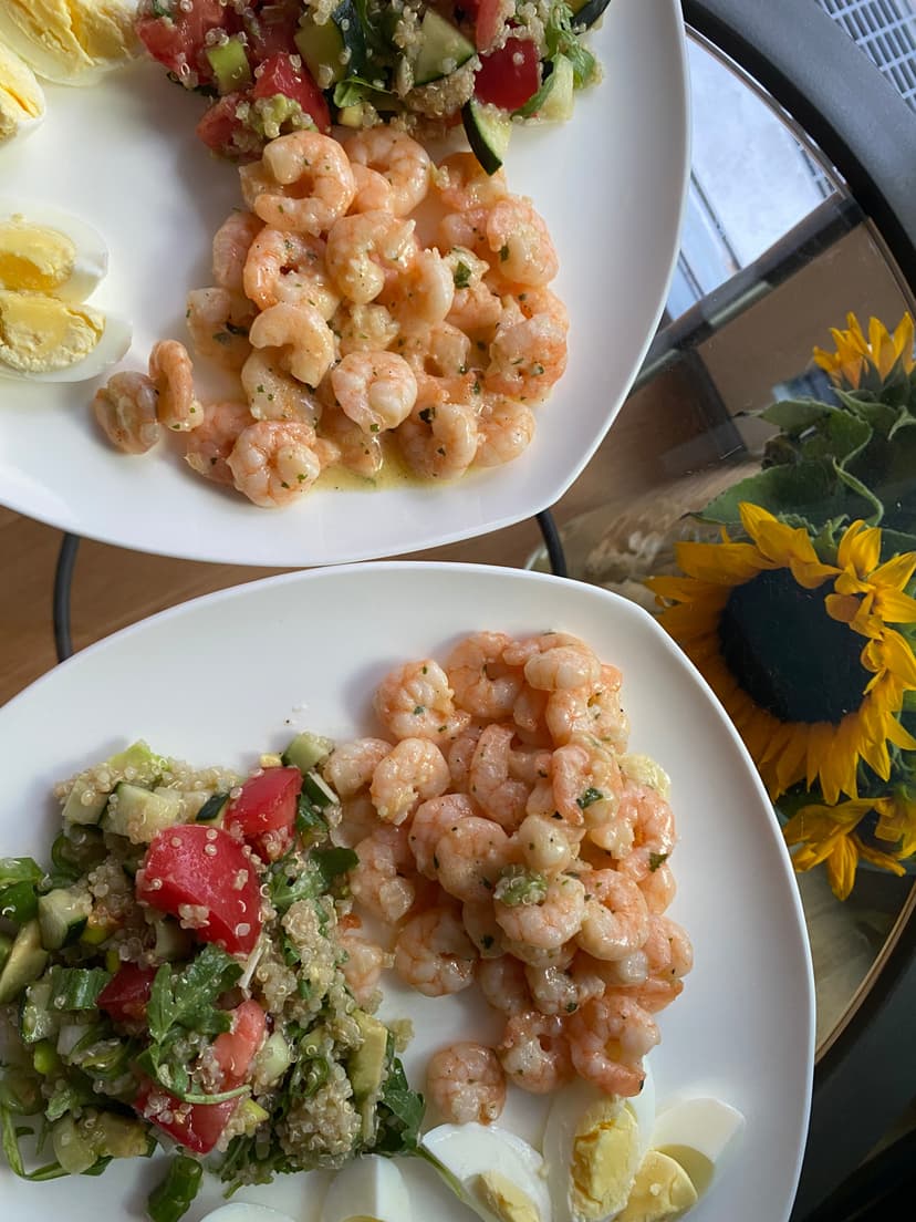 Garnelen mit Quinoa-Salat Rocely Rezept