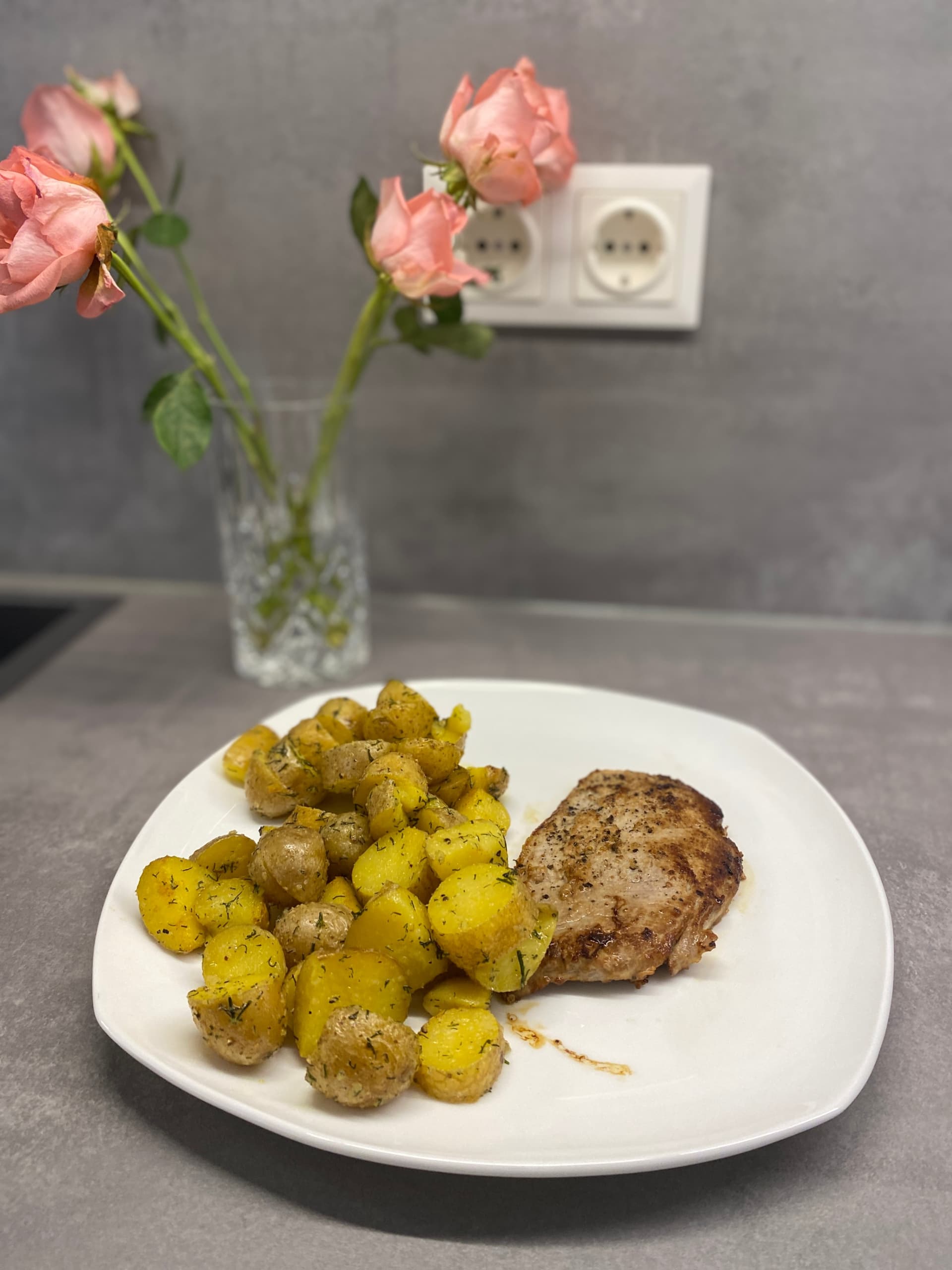 Image for Natural Schnitzel with Baby Potatoes