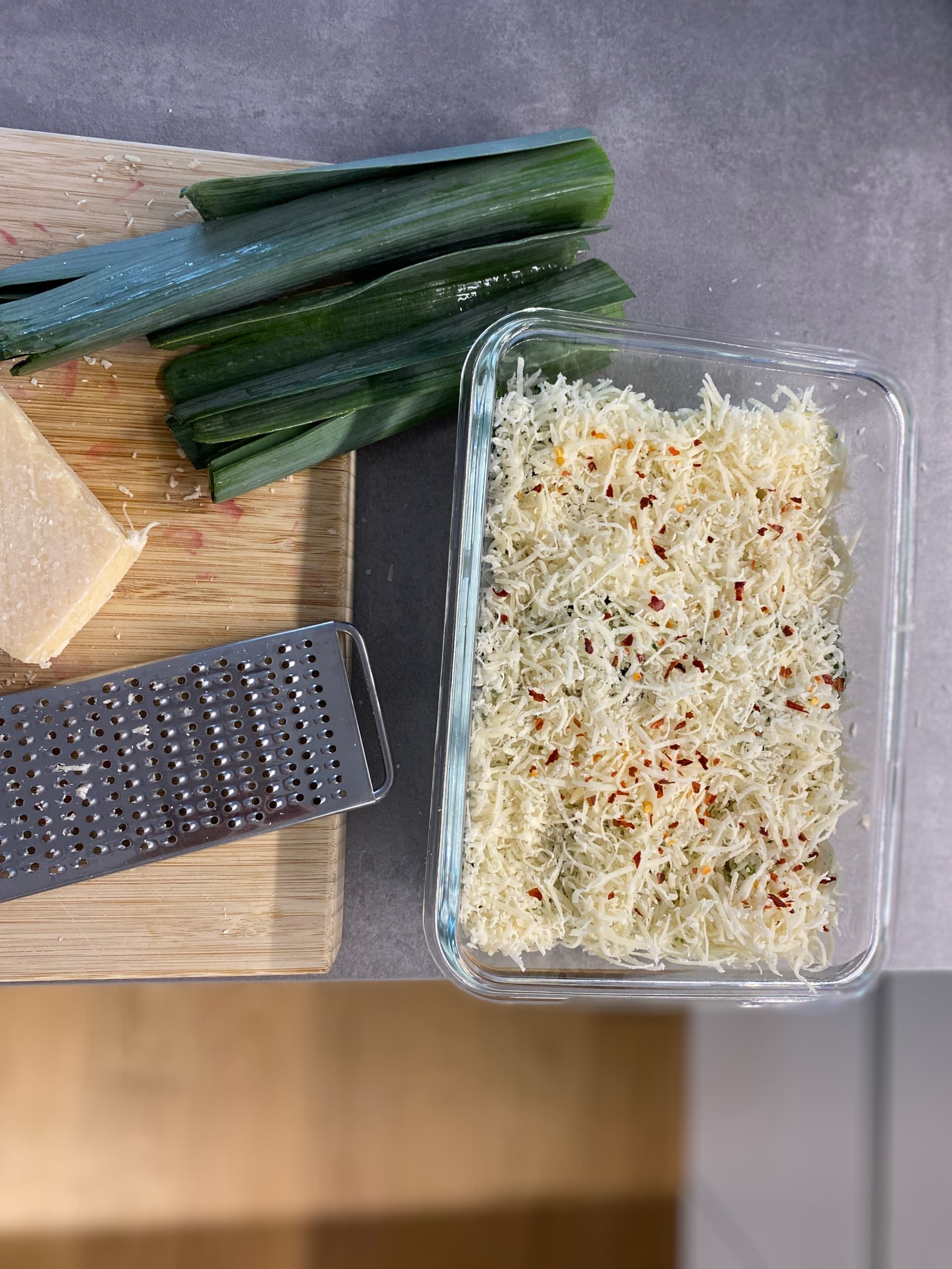 Image for Leek with Cream and Parmesan Sauce