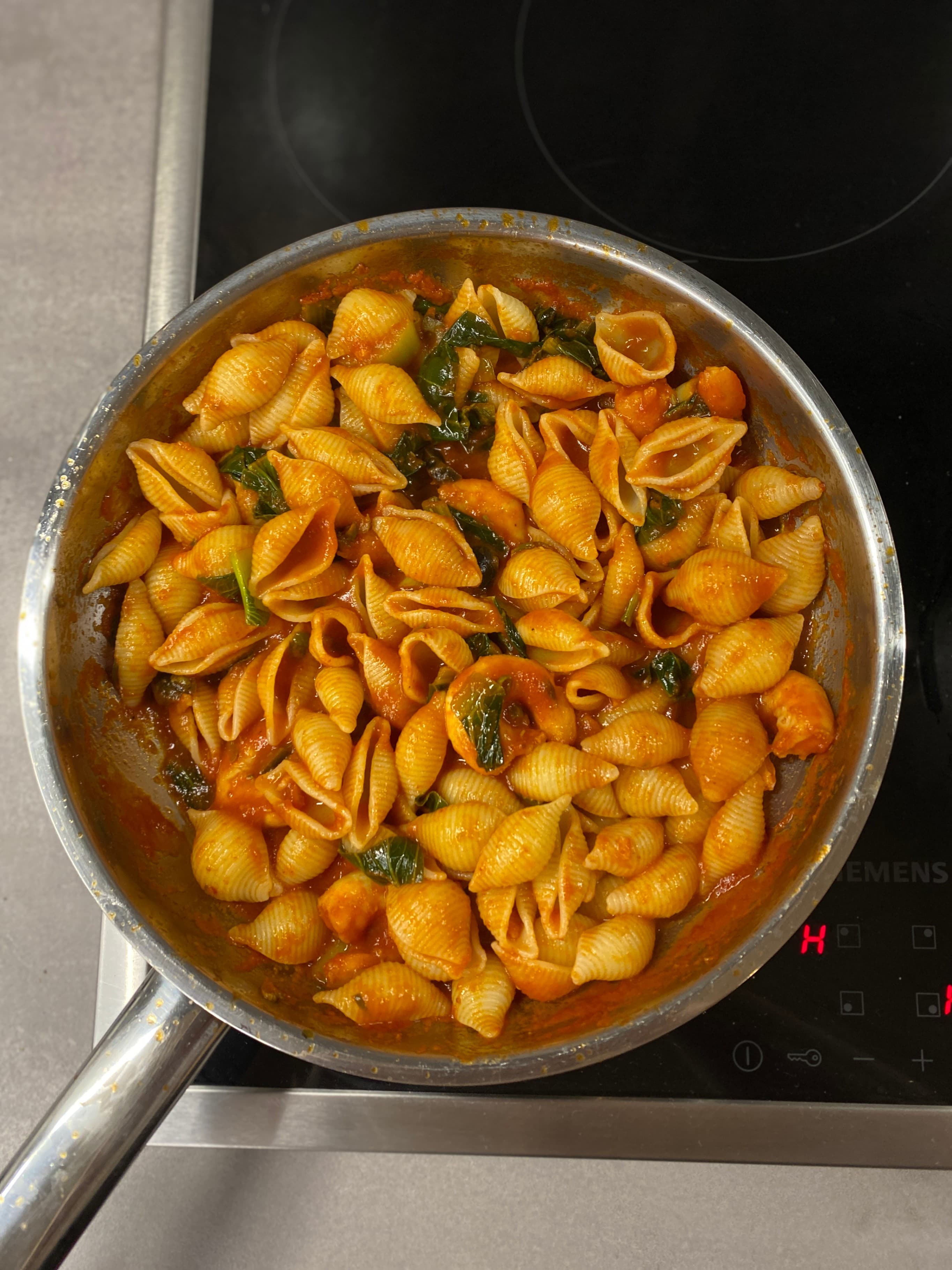 Bok Choy Pasta with ShrimpRecipe Image