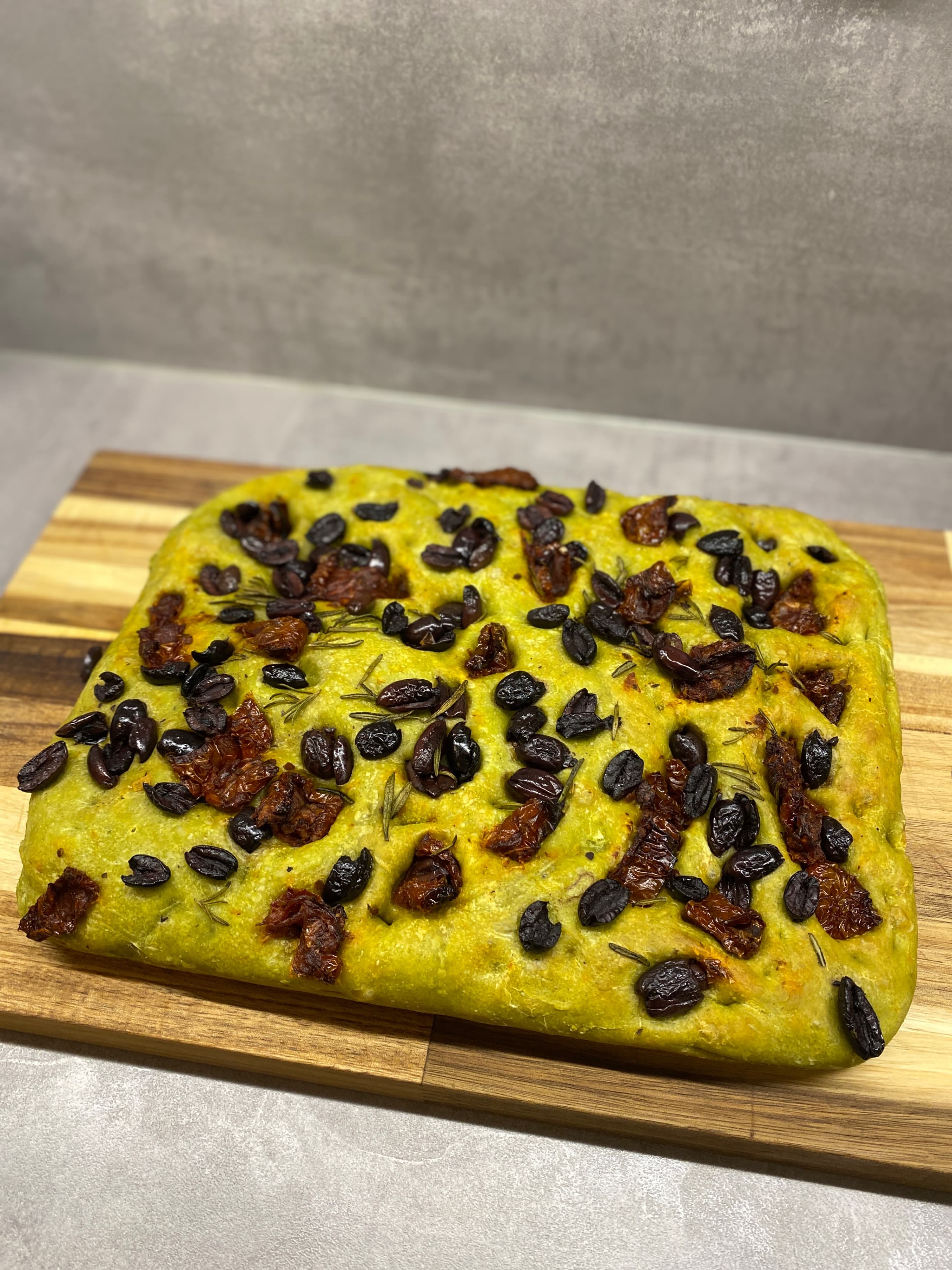 Spinach & Ricotta Focaccia Recipe Image