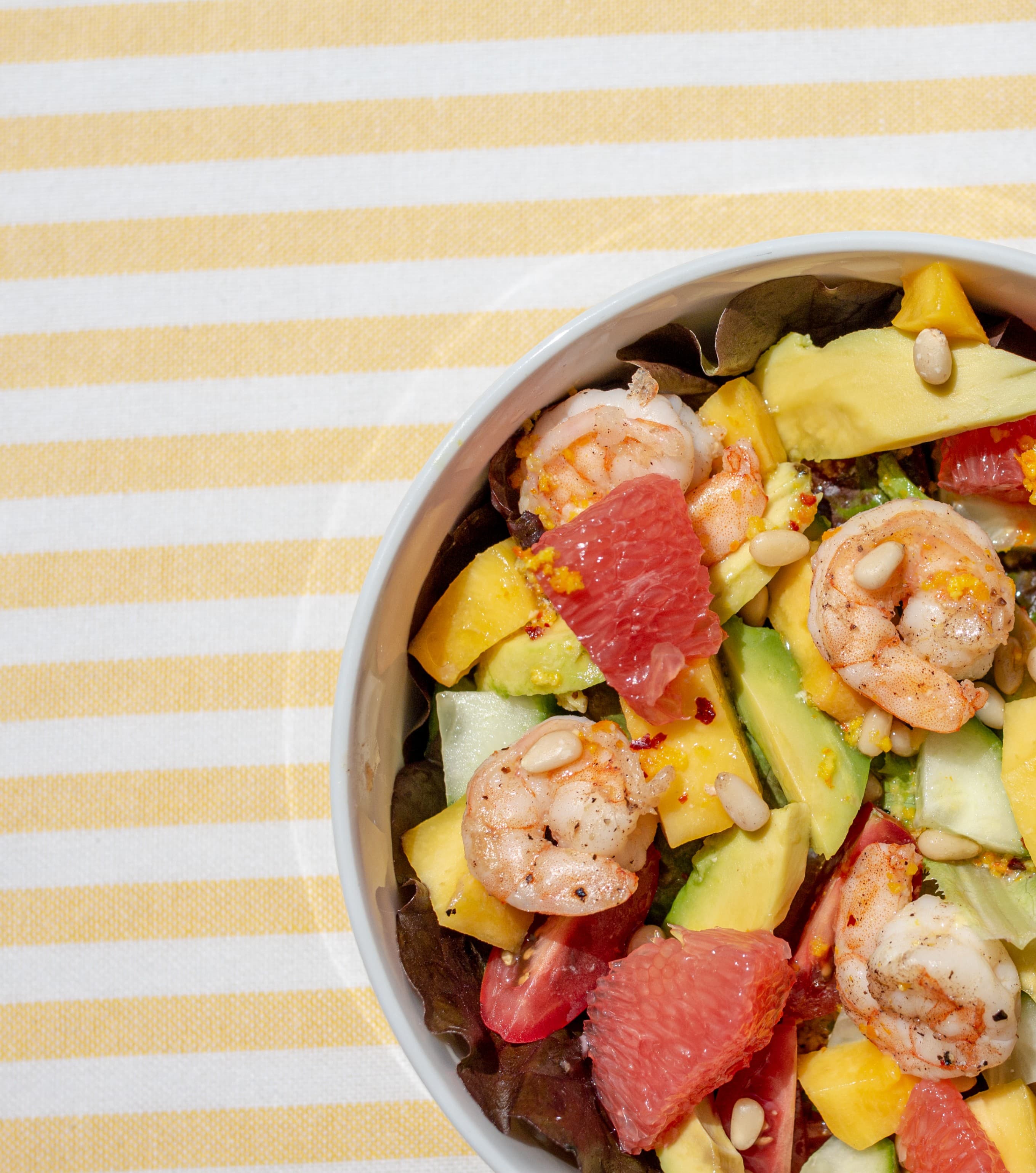Garnalen Zomersalade met Grapefruitdressing en MangoRecipe Image