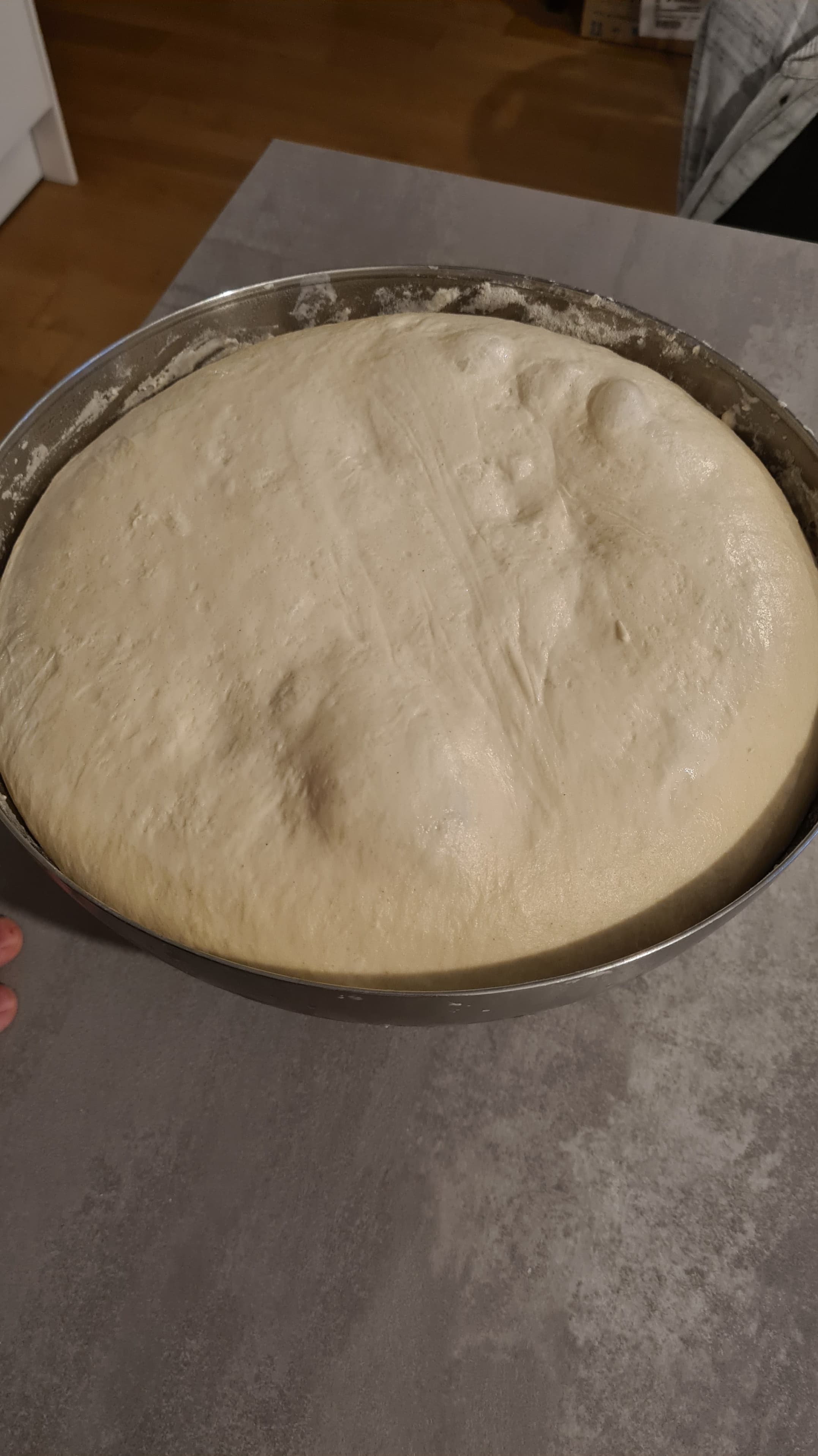 Pâte à pizza – Méthode Poolish, Version au lait à 70% d'hydratation (72h de fermentation) Recipe Image