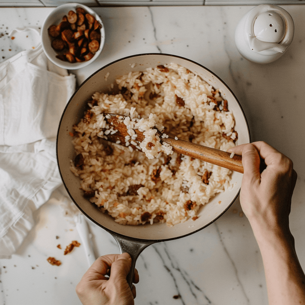 Creamy Chorizo Risotto: A Flavorful Fusion of Italy and Spain Recipe Image