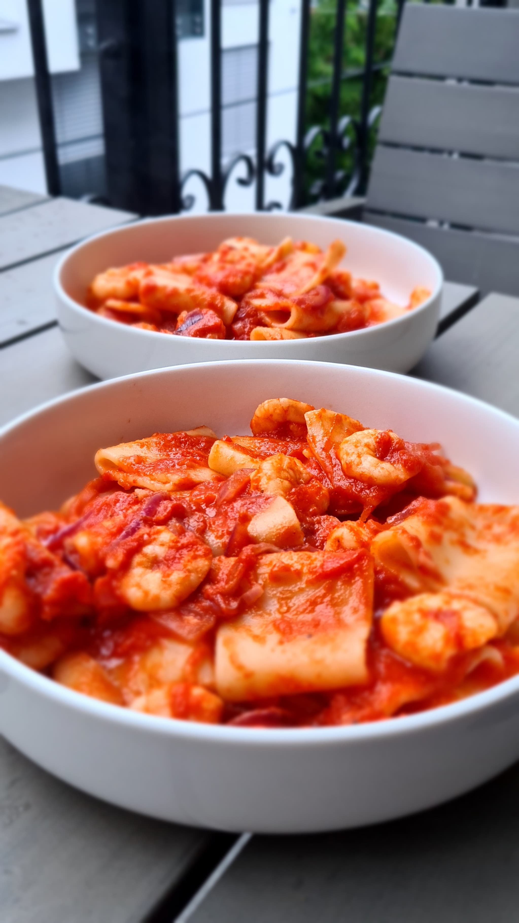 Paccheri with Shrimps and Tomato SauceRecipe Image