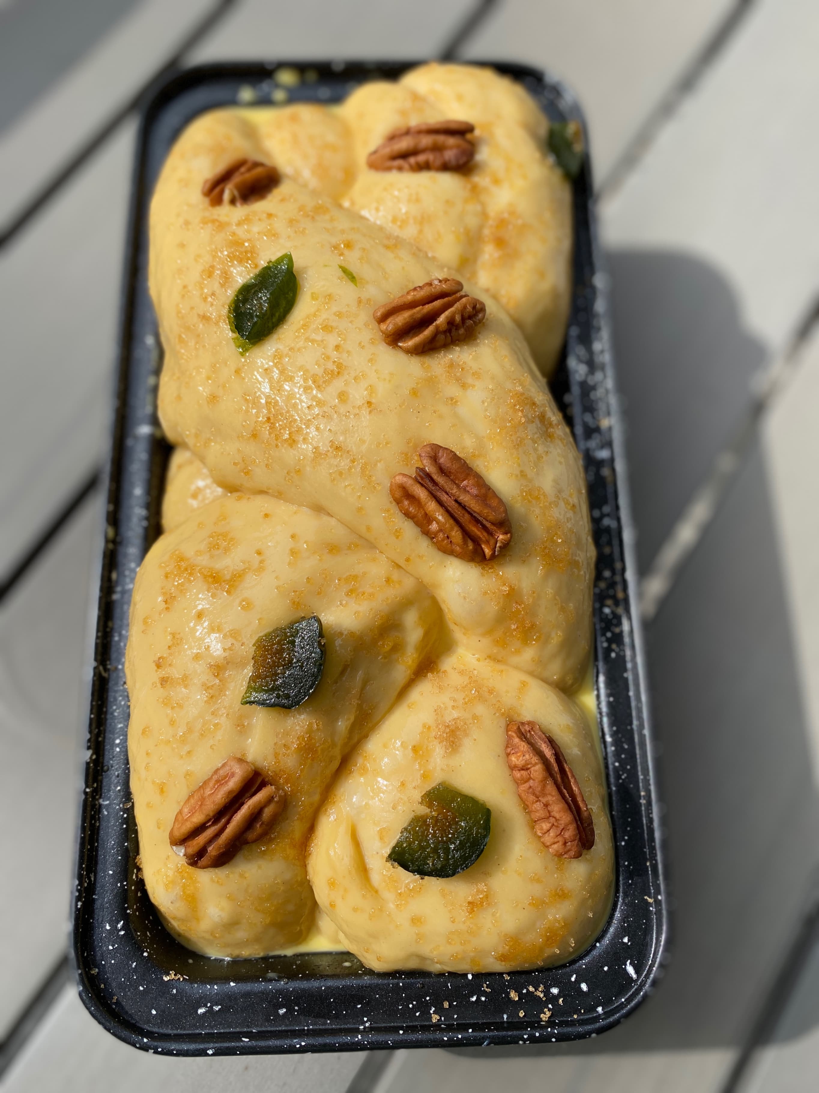 Kozunak with Green Figs and Pecans Recipe Image