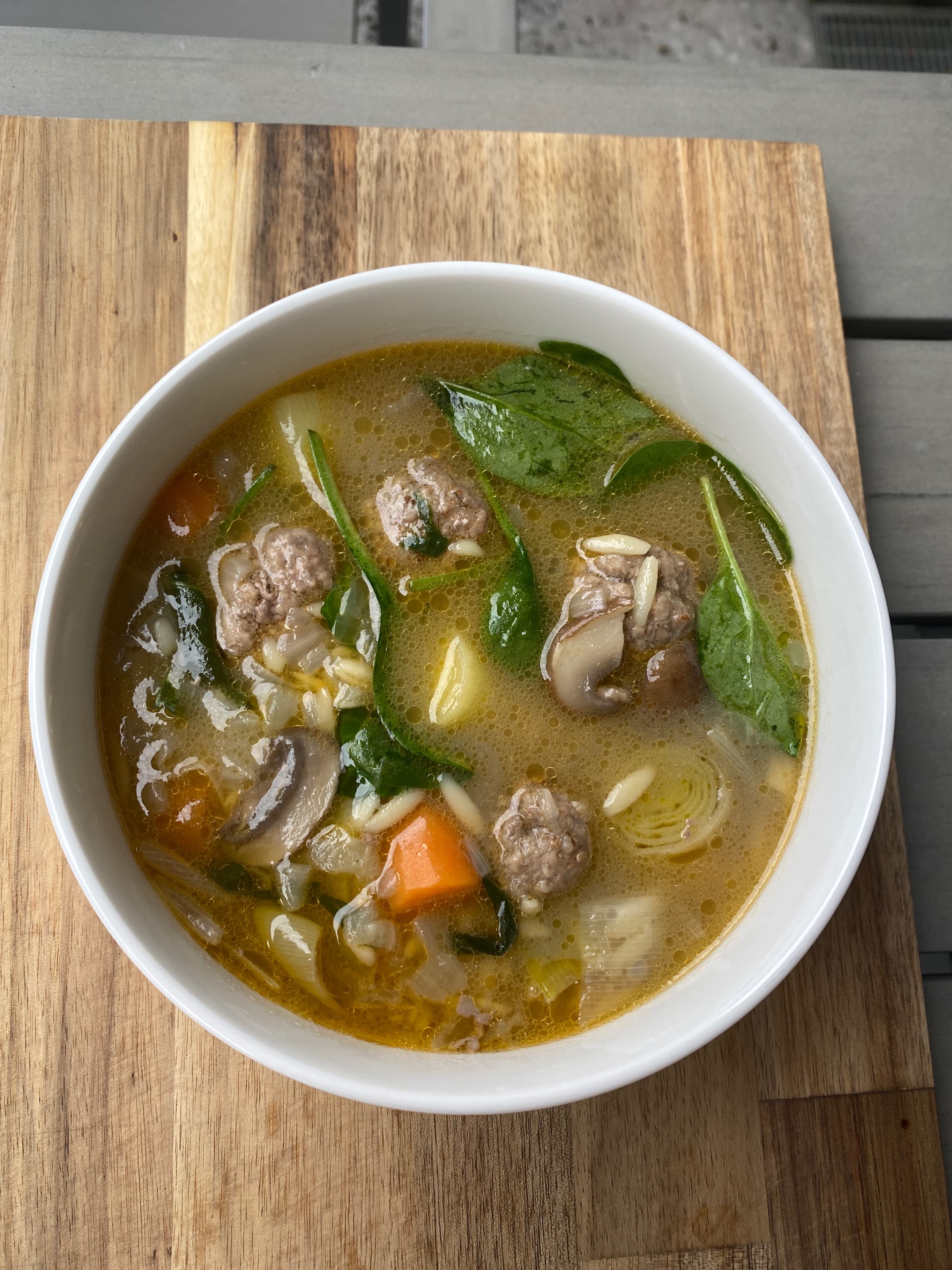 Herzhafte Herbstsuppe mit Hackbällchen und Kokosmilch Recipe Image