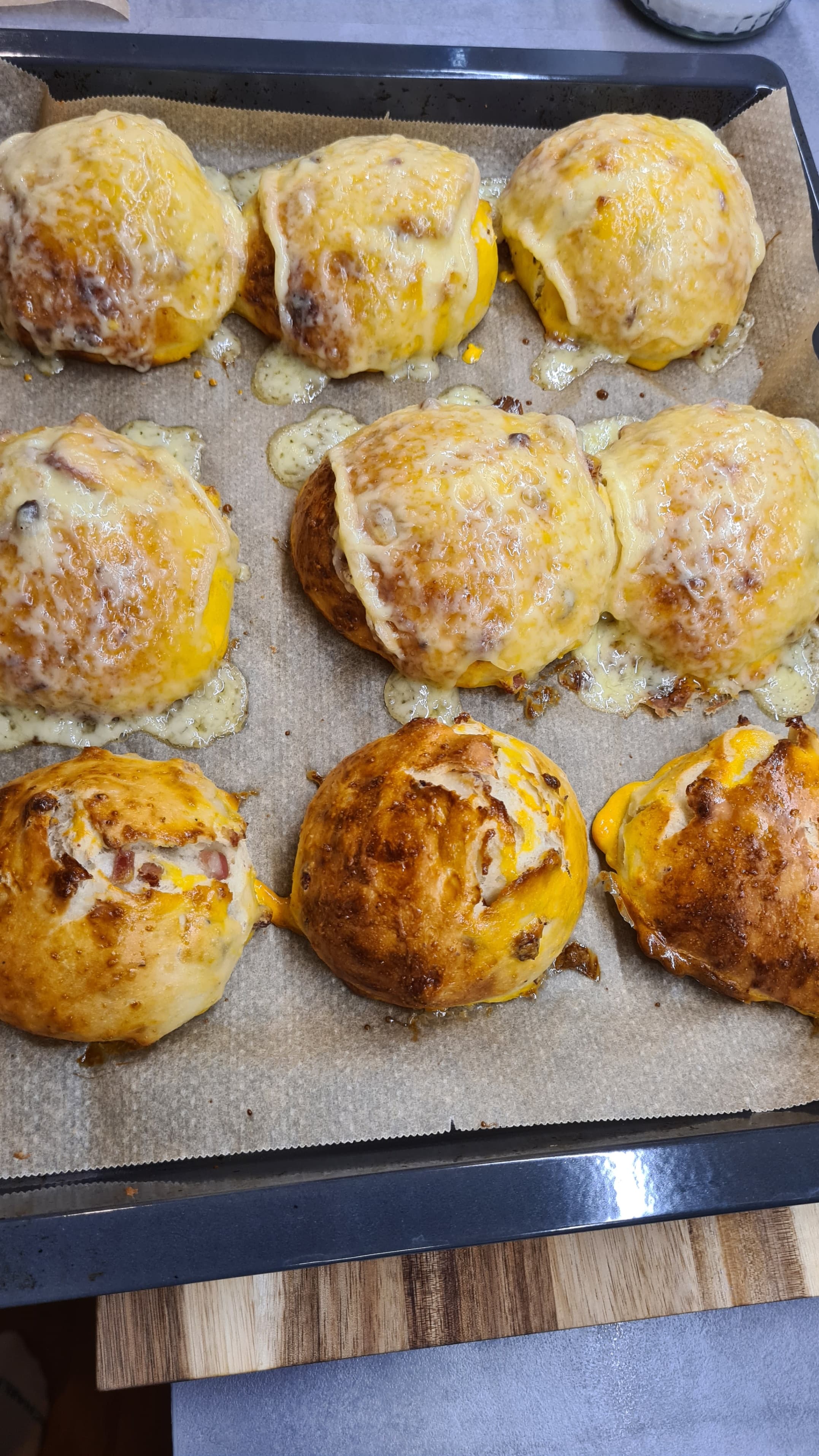 Speckbrötchen – 100% Hydration Milk Dough with Bacon & Raclette (48 h) Recipe Image