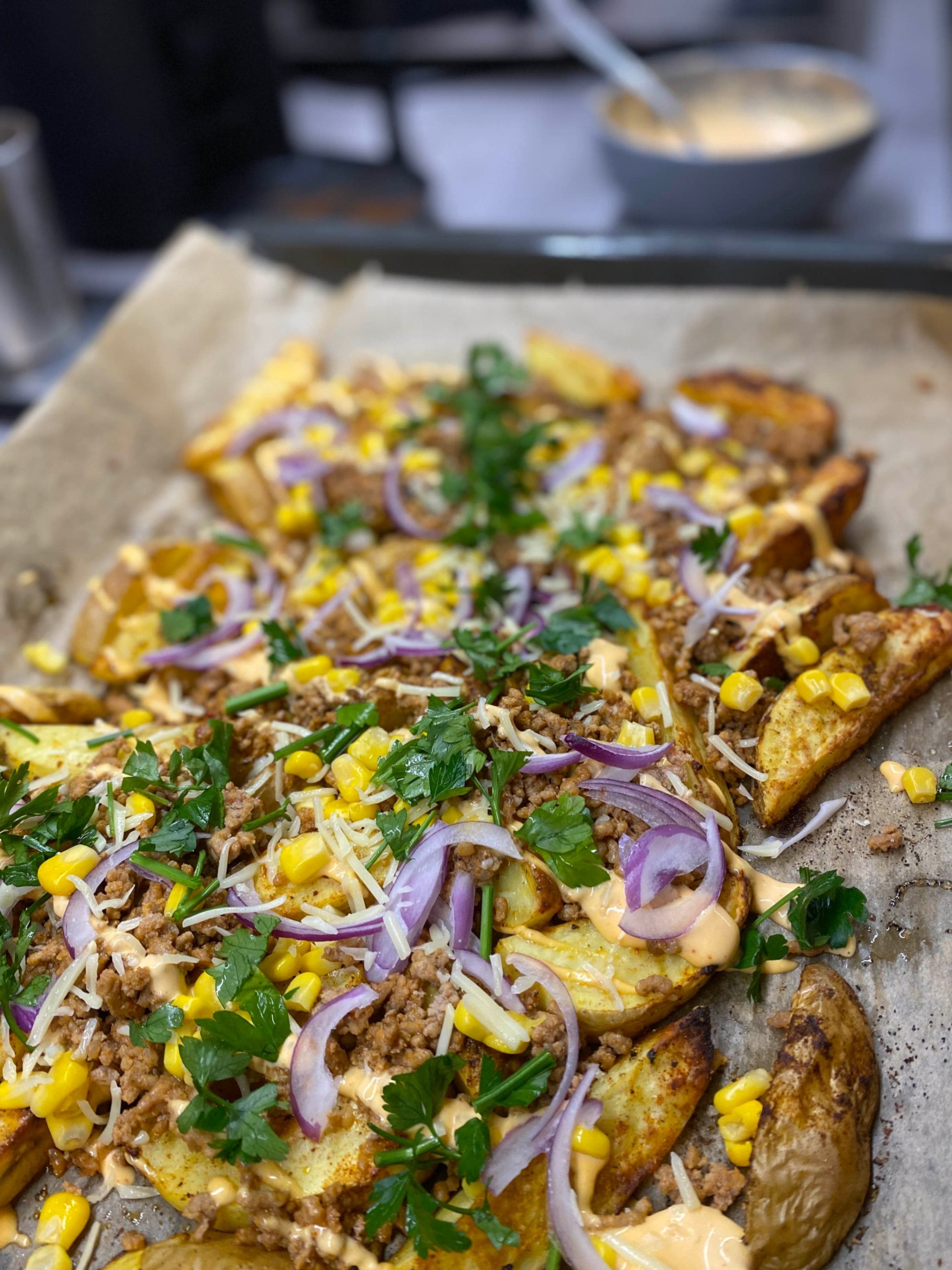 Loaded Tex-Mex Potato Wedges Recipe Image