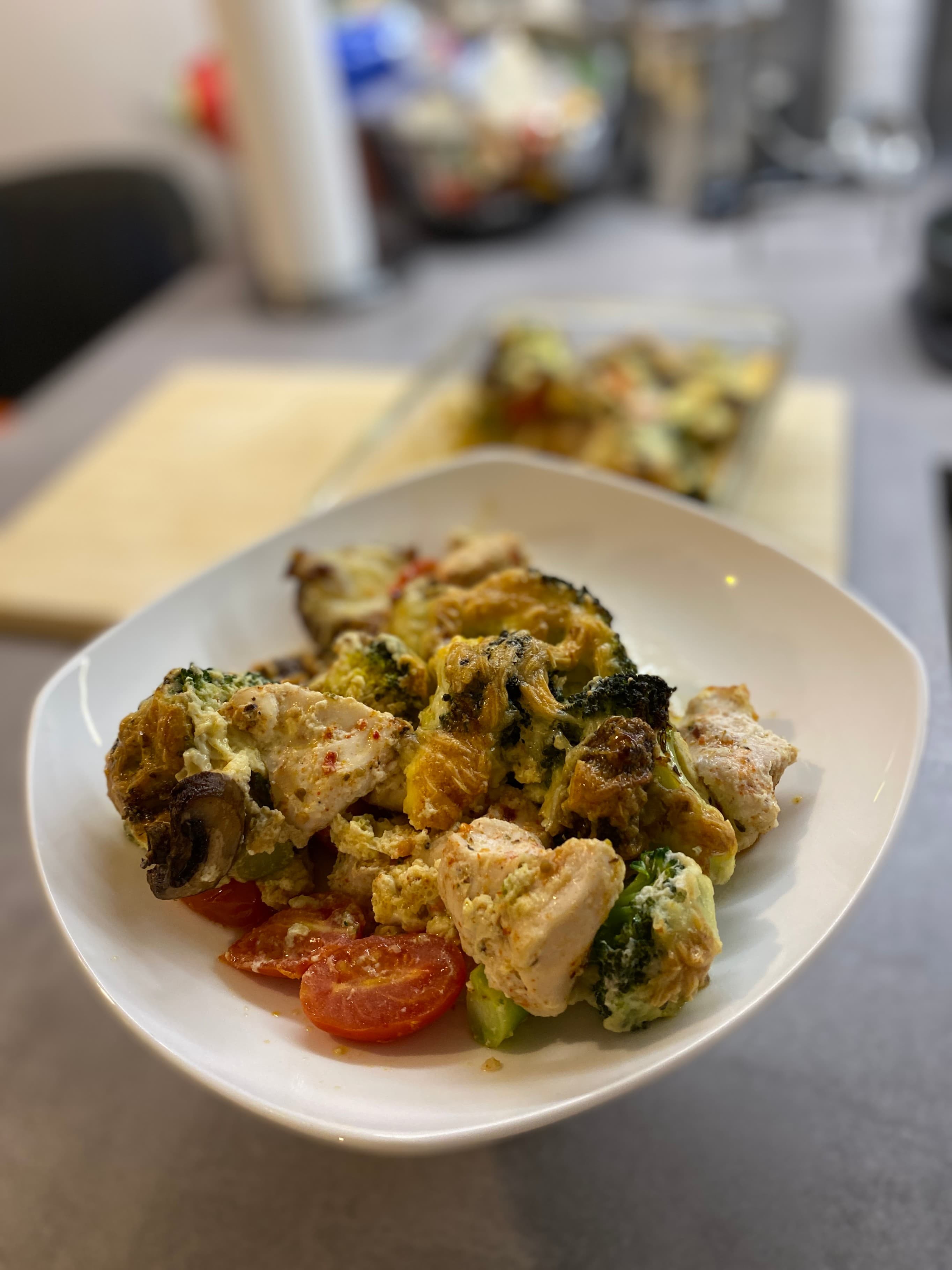 One Tray Chicken and Broccoli BakeRecipe Image
