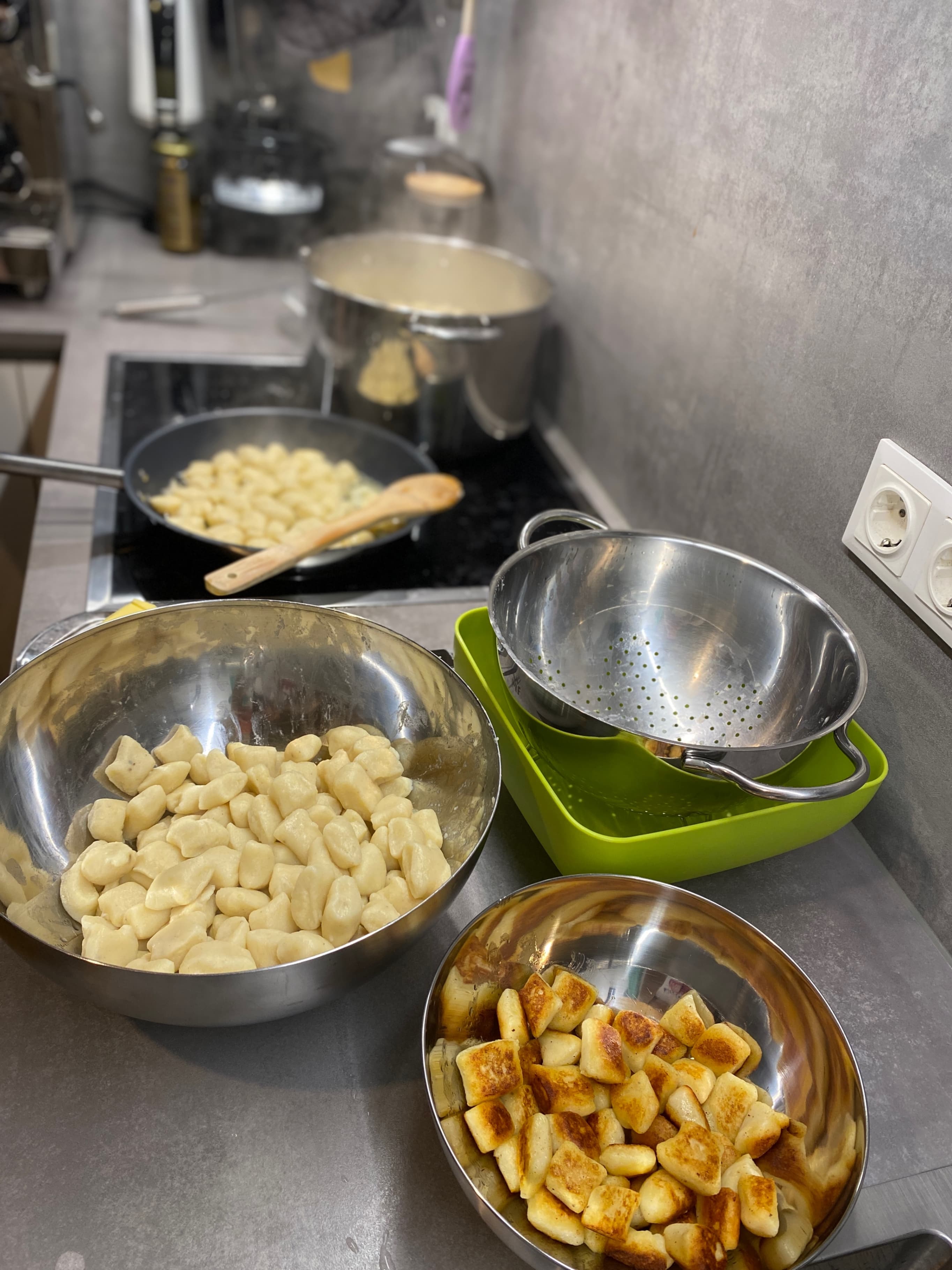 Crispy Gnocchi with Homemade Ragù & Mini Bufala Mozzarella Recipe Image