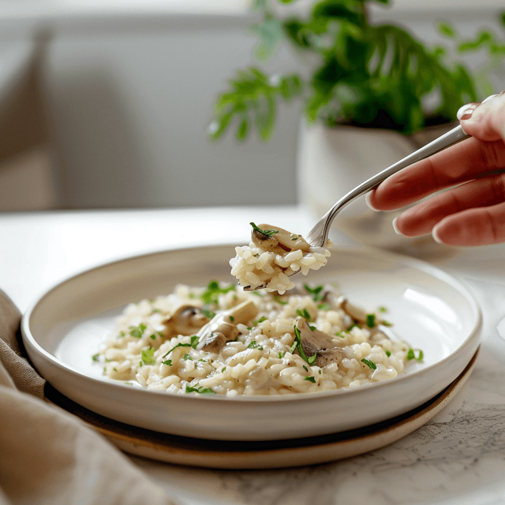 Risotto Crémeux aux Champignons Frais : La Recette Italienne Inratable pour une Douceur Gourmande Recipe Image