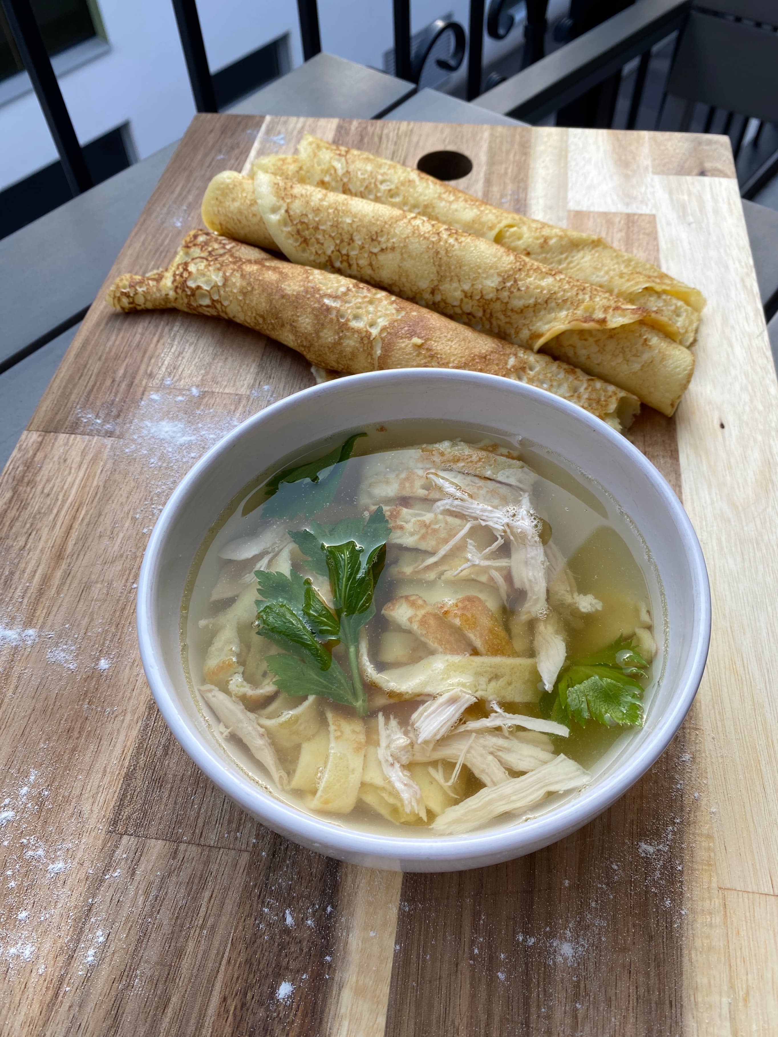 Pancake Soup with Chicken (Frittatensuppe)Recipe Image