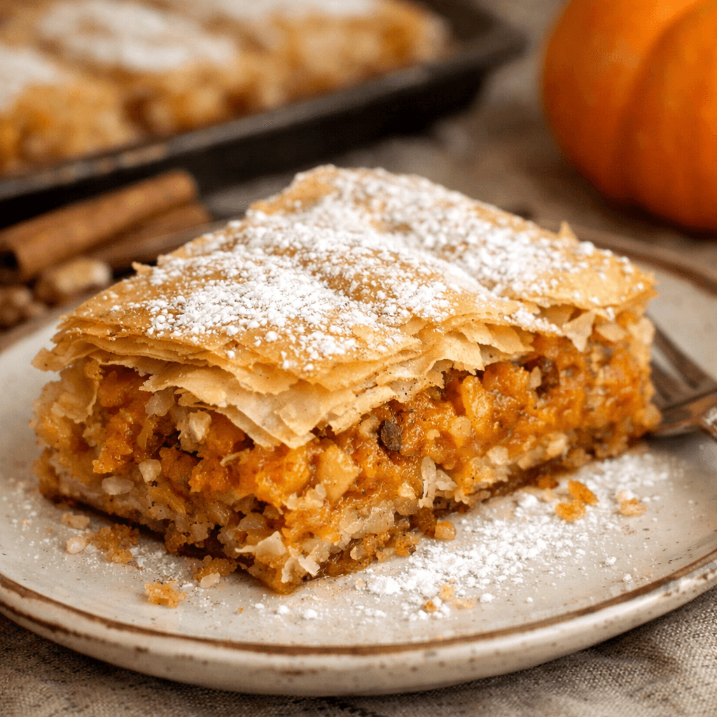 Classic Bulgarian Pumpkin Strudel (Tikvenik) Recipe Image