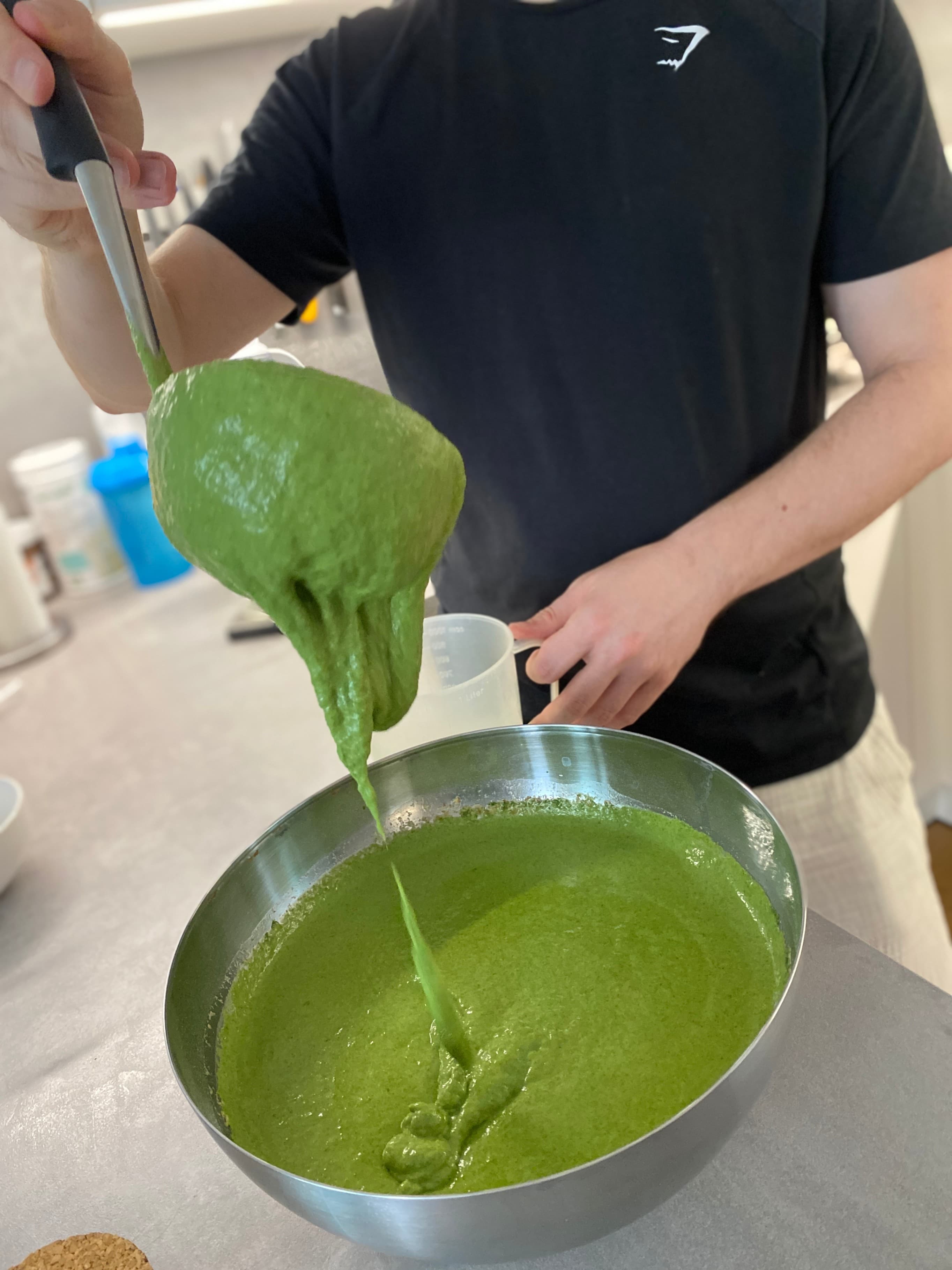 Protein-Spinat-Spätzle mit Zwiebel & Schinken (ohne Milch) Recipe Image