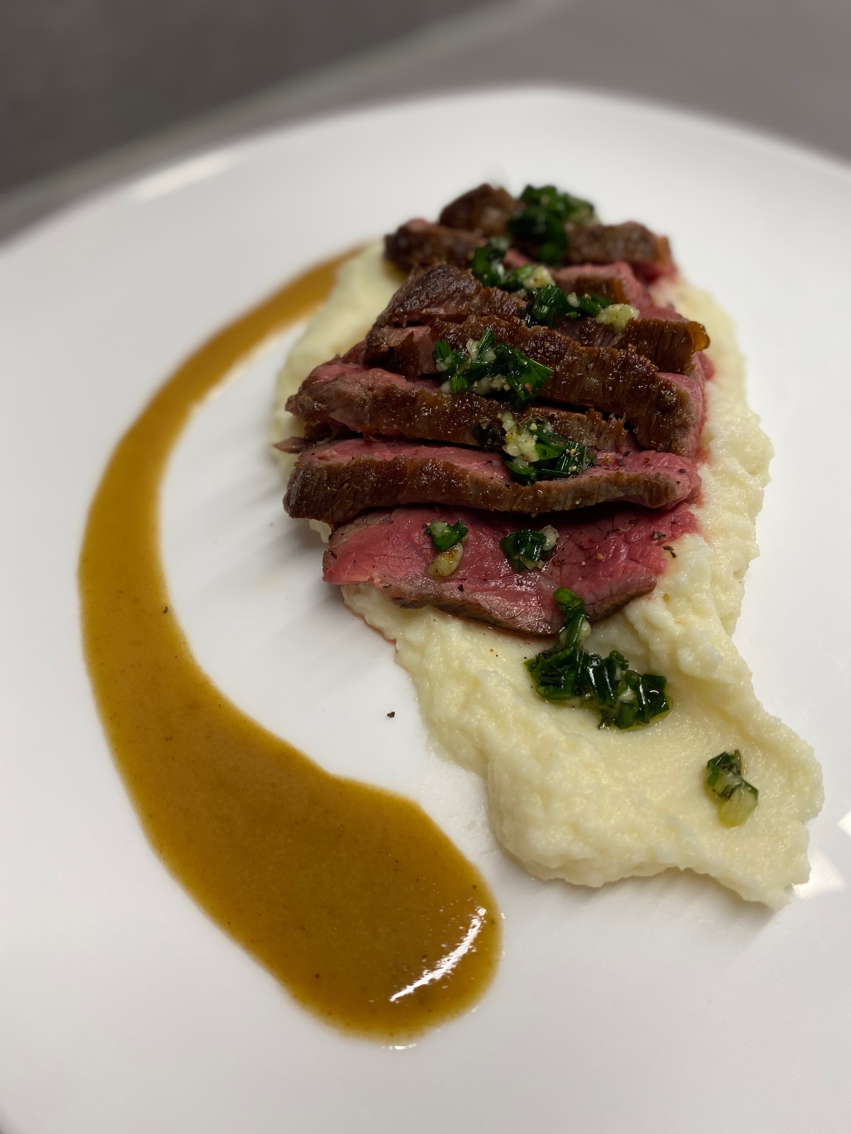 Steaks mit Blumenkohlpüree Recipe Image