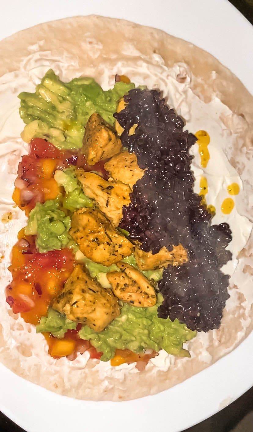 Chicken Burrito with Mango Salsa Recipe Image