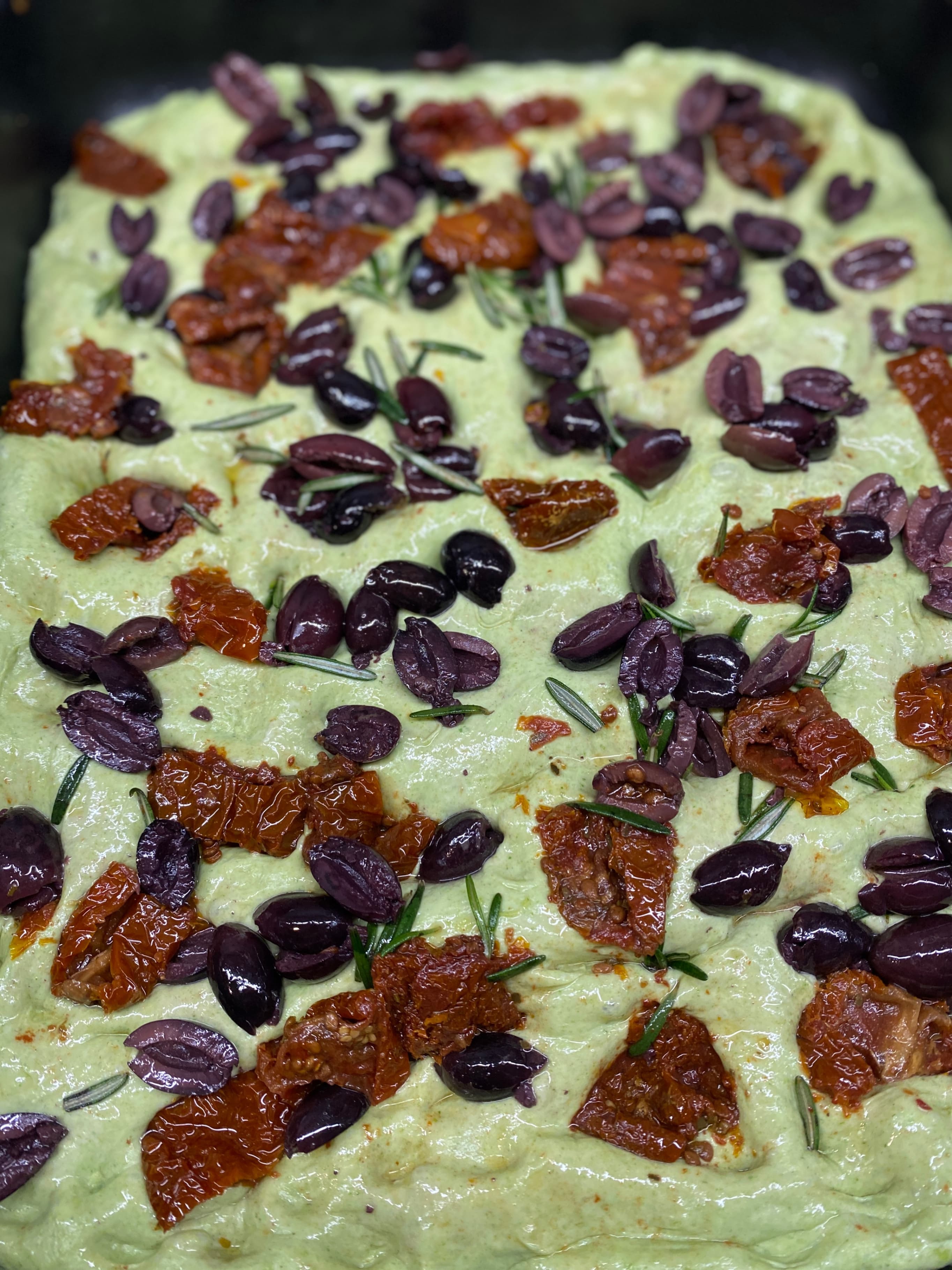 Spinach & Ricotta Focaccia Recipe Image