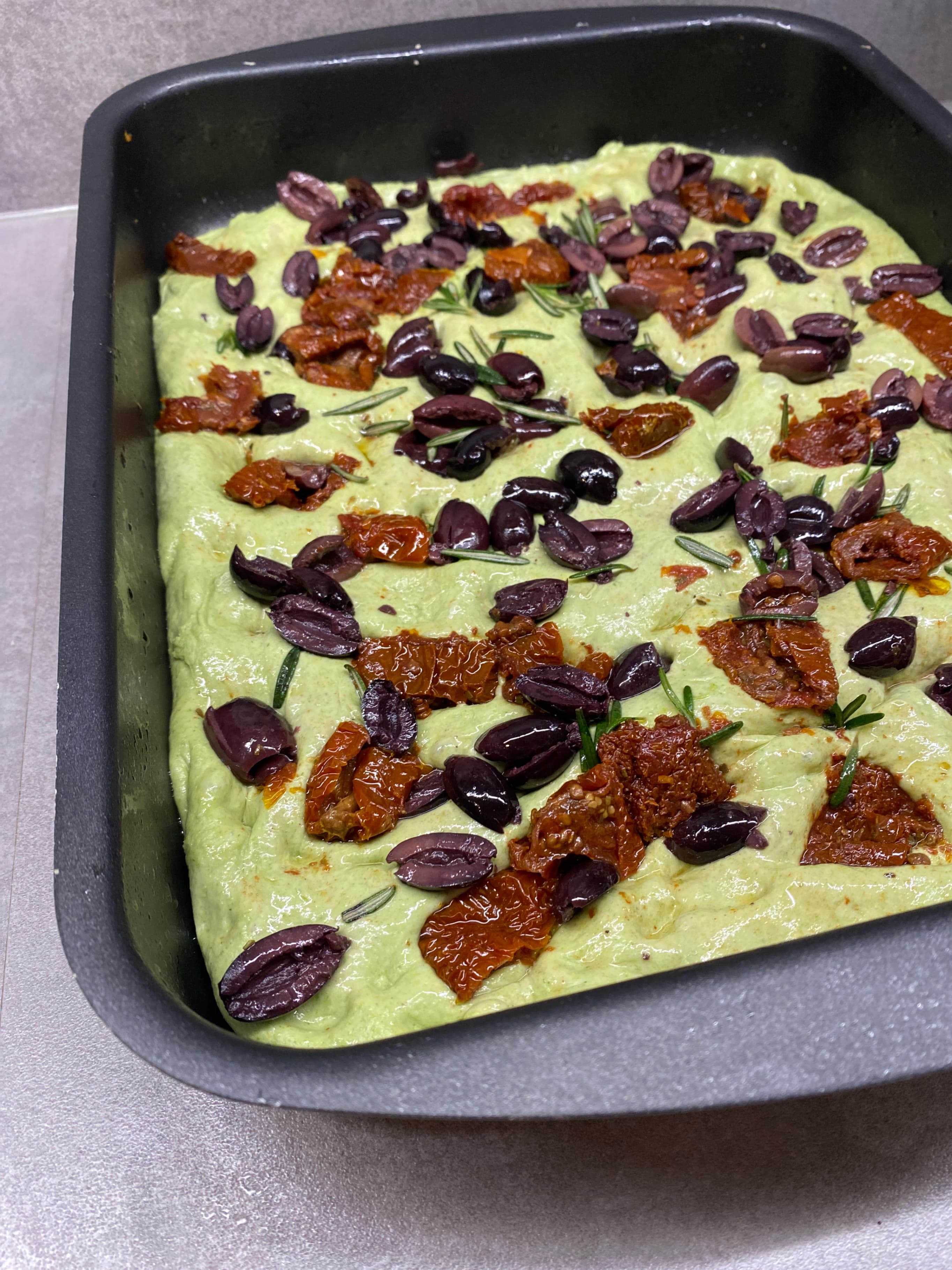 Spinach & Ricotta Focaccia Recipe Image