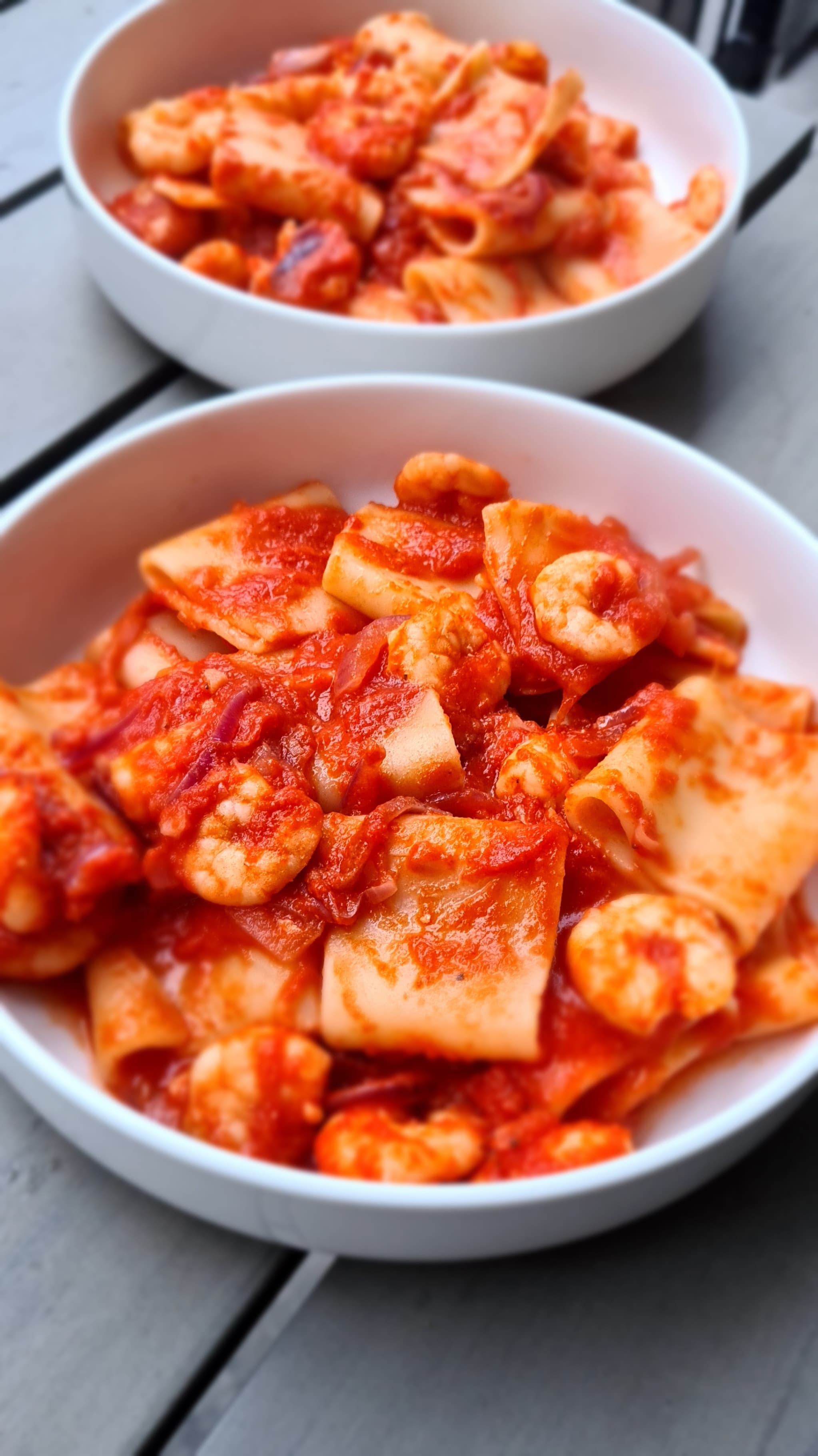 Paccheri with Shrimps and Tomato SauceRecipe Image