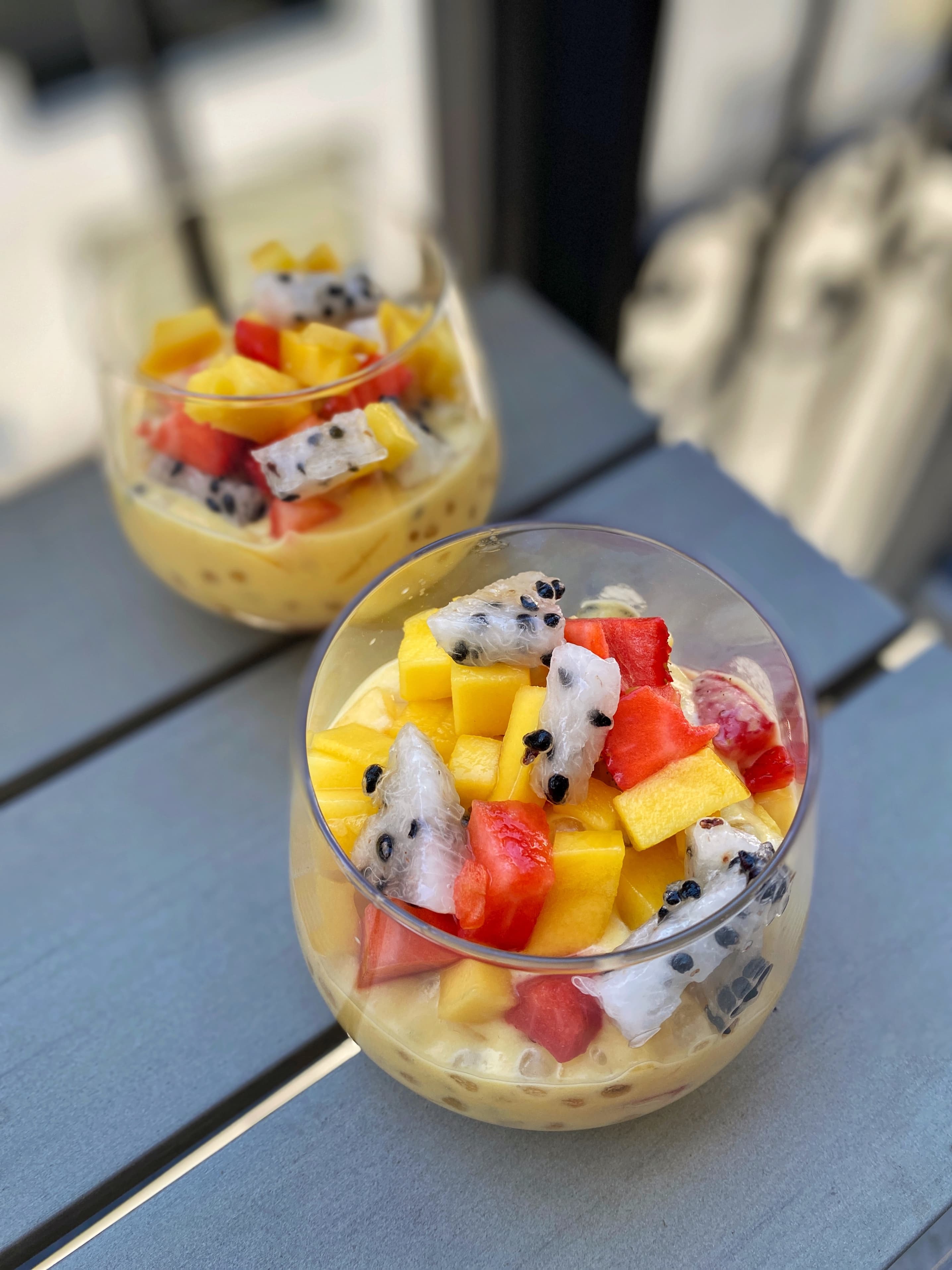 Creamy Mango Sago with Fresh Fruits Recipe Image