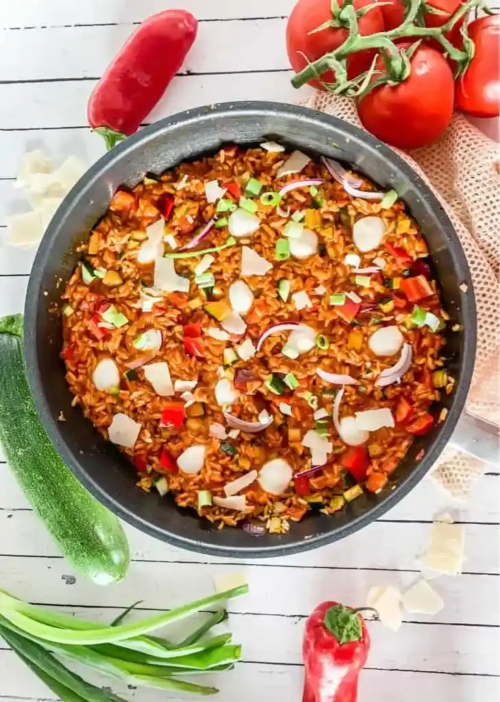 Vegetarische rijstschotel – met een Italiaans tintjeRecipe Image