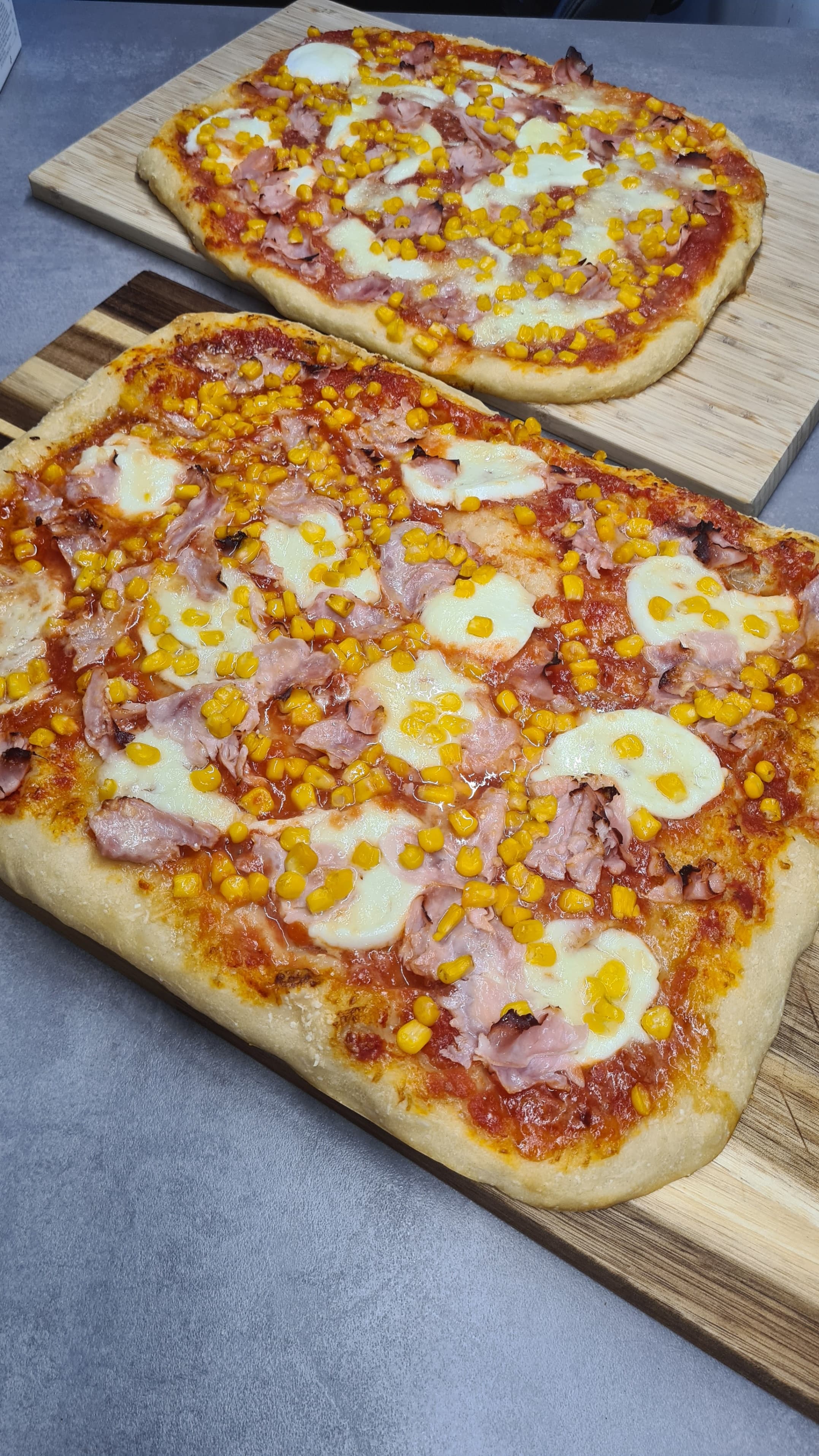 Pizza en plaque pour les fêtes (2 plateaux) Recipe Image