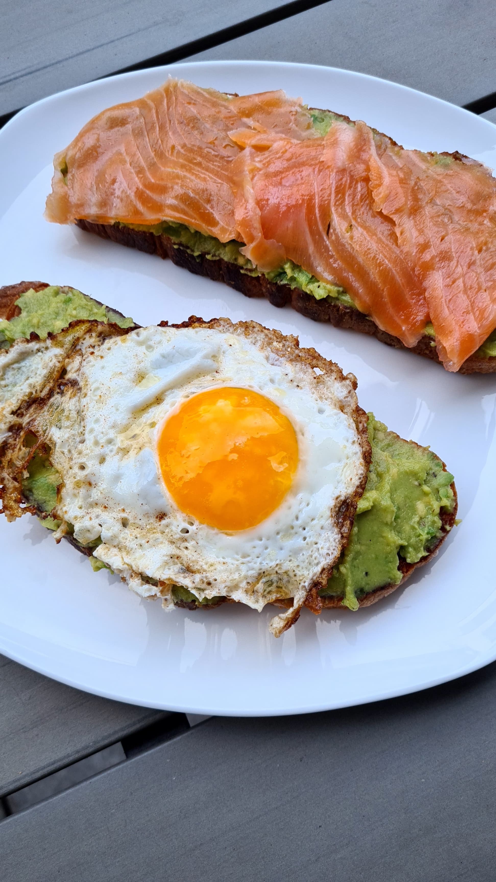 Avocado Toast with Smoked Salmon and Sunny Side EggRecipe Image