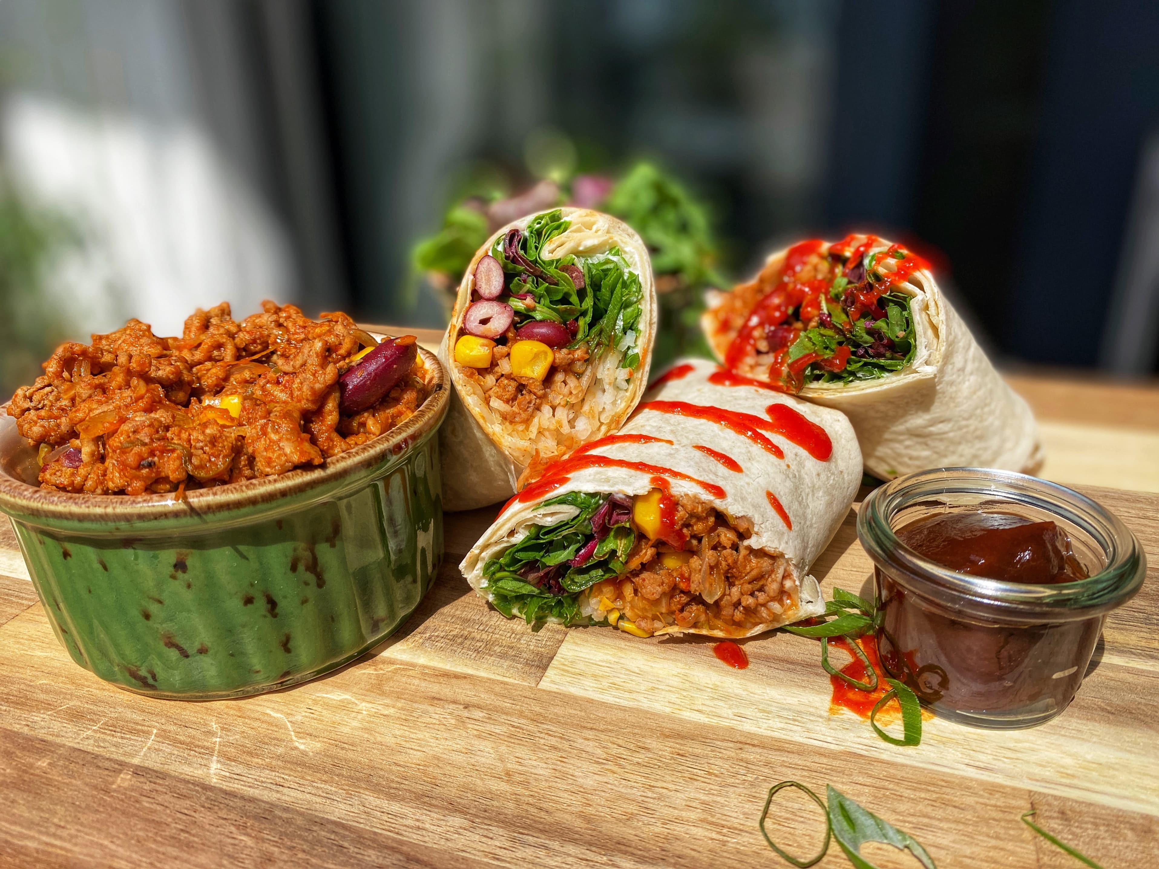 Corn & Bean Burritos with Beef Recipe Image