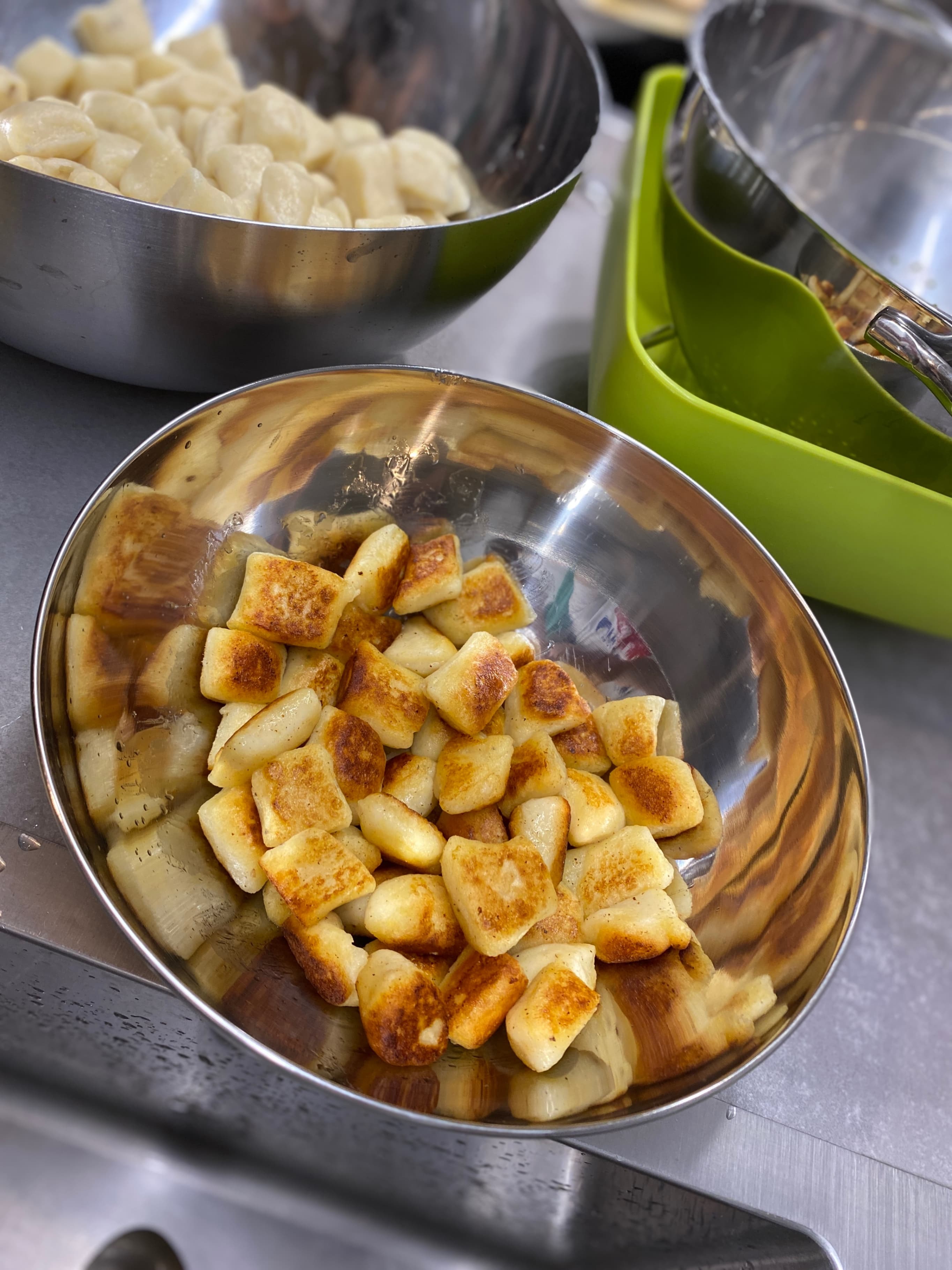 Crispy Gnocchi with Homemade Ragù & Mini Bufala Mozzarella Recipe Image