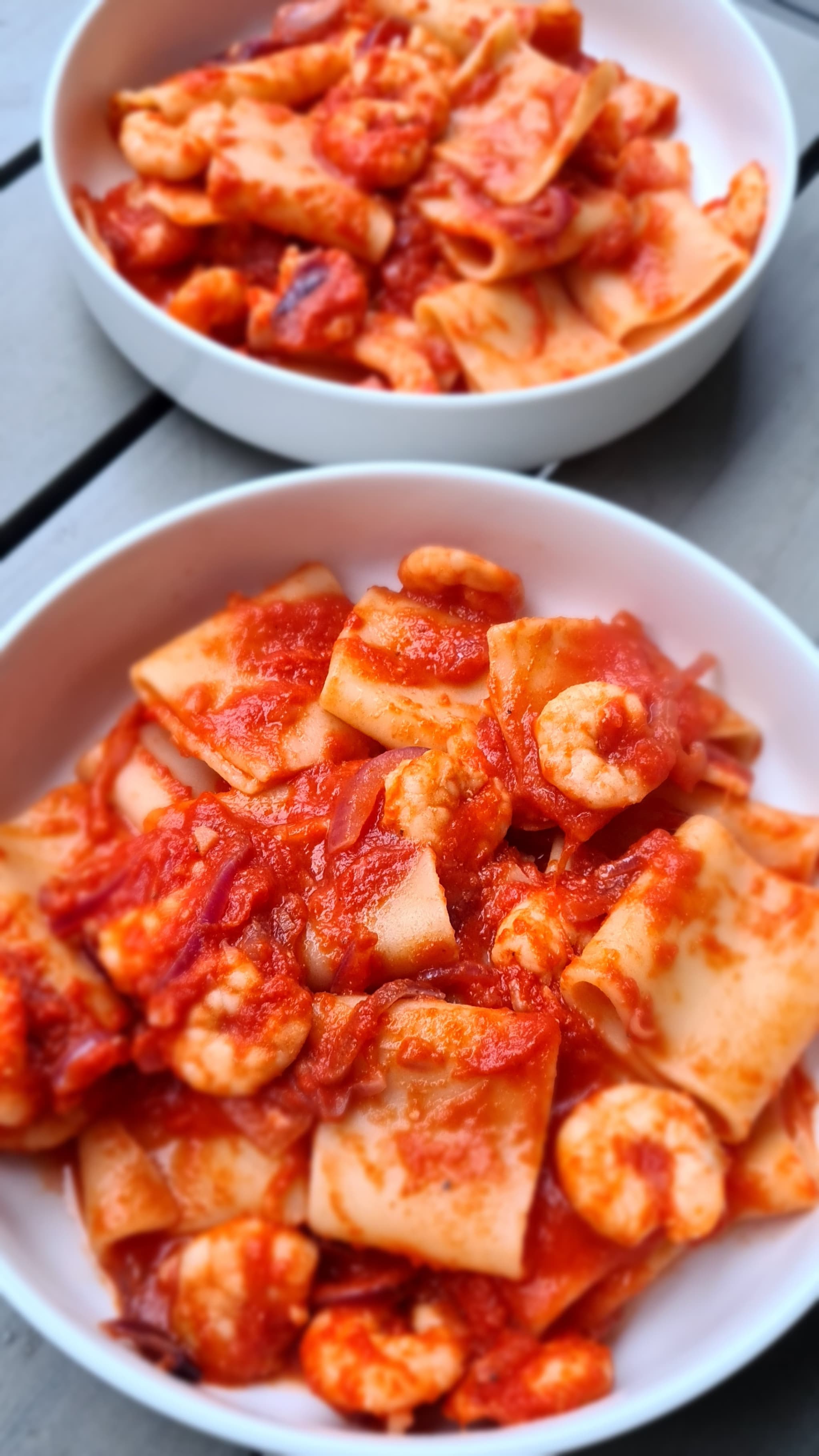 Paccheri with Shrimps and Tomato SauceRecipe Image