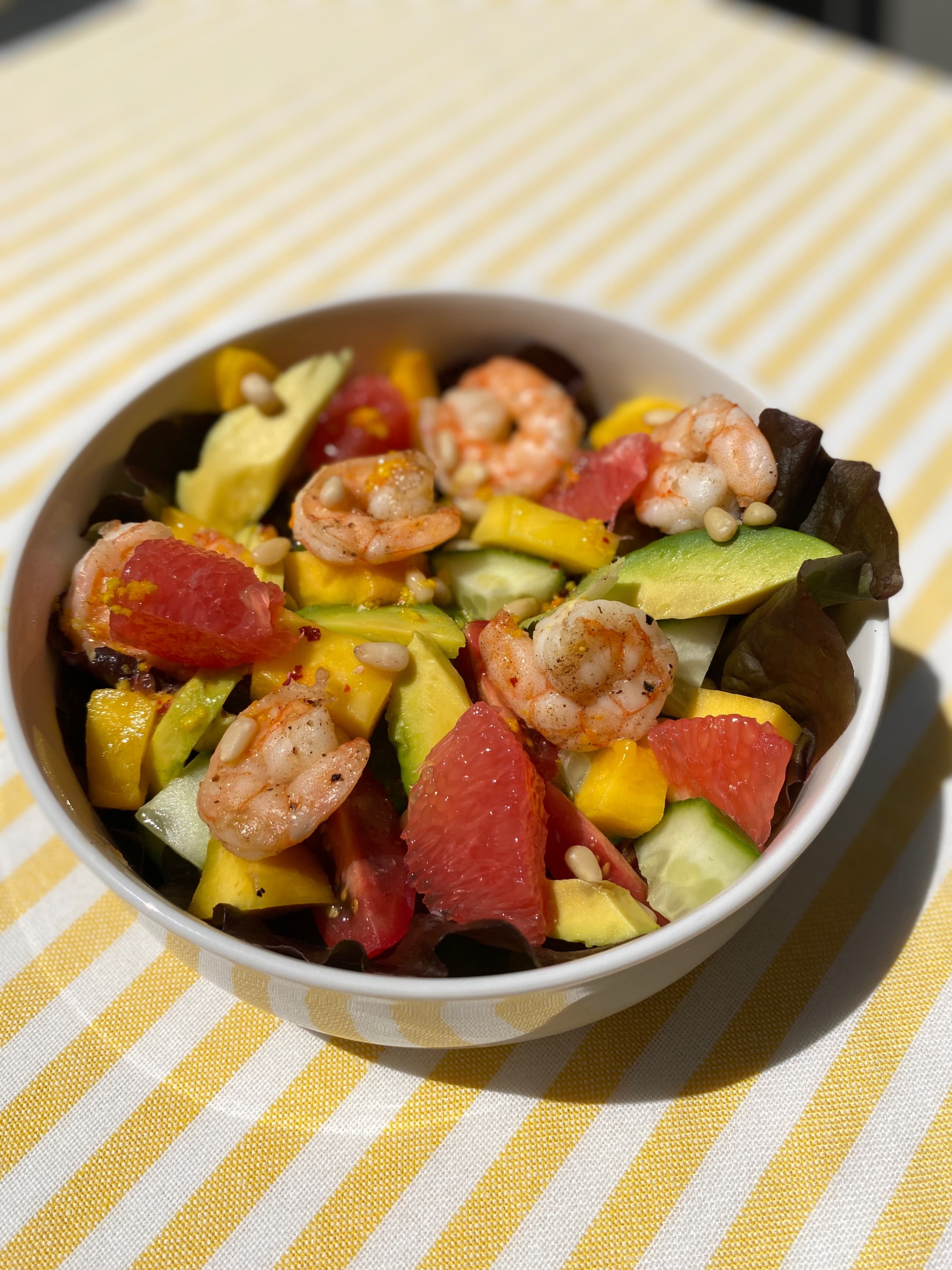 Shrimp Summer Salad with Grapefruit Dressing and MangoRecipe Image