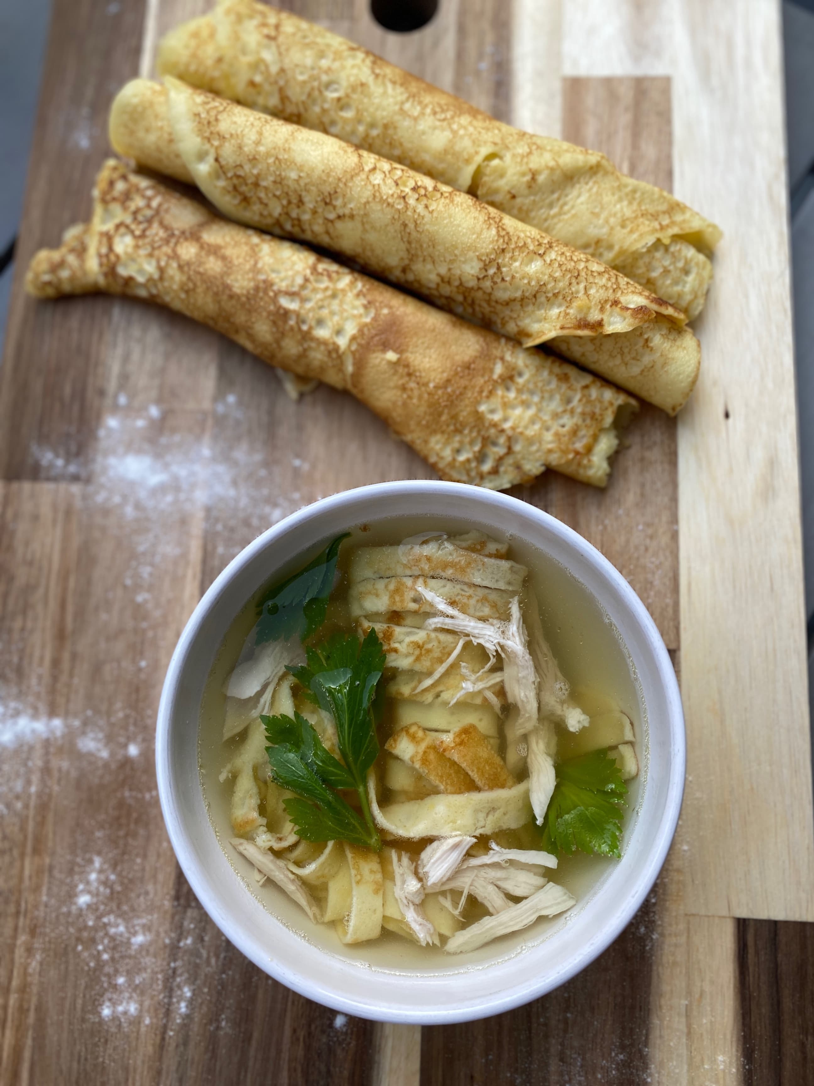 Pancake Soup with Chicken (Frittatensuppe)Recipe Image
