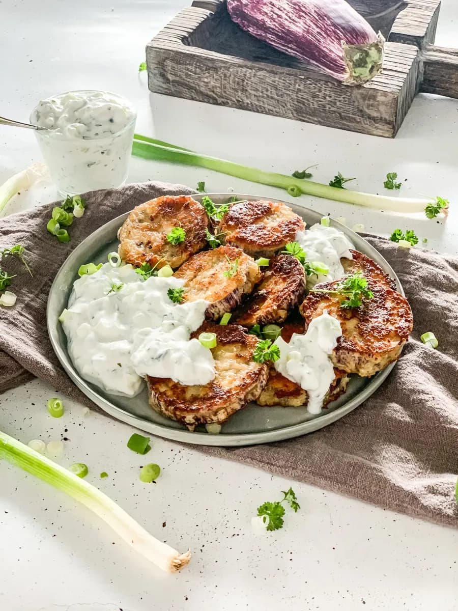 Eggplant Medallions with Herb DipRecipe Image
